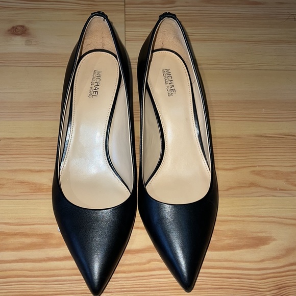 MICHAEL Michael Kors Shoes - Michael Kors Black Leather Kitten Heel